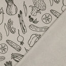 Canvas Baumwolle Stoff Gemüse beige