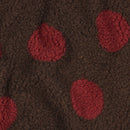 Teddy Jacquard Plüsch Stoff Jackenstoff Dots Punkte braun