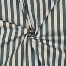 Poppy Design Beschichtete Baumwolle Canvas Stoff Streifen blau
