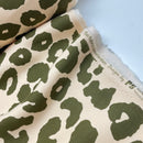 Ilja Fabrics Sweat angeraut Leo Animal Print oliv