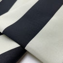 Canvas Baumwolle Stoff Streifen schwarz weiß