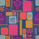 Poppy feine Baumwolle Stoff Muster pink