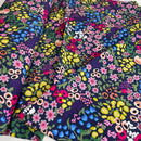 Swafing Malibou French Terry Sweat Stoff Blumen lila