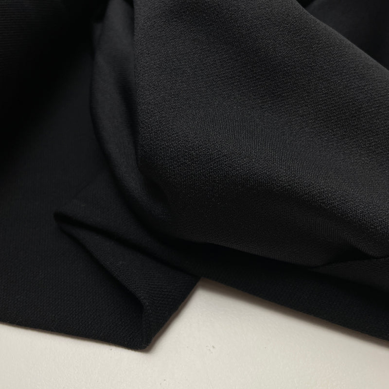 Punto Milano Jersey Stoff mit Struktur uni schwarz