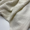 Kurzfloorfrottee Jacquard Stoff Ausbrenner ecru