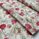 Westfalenstoffe Nizza Stoff Baumwolle Granatapfel offwhite