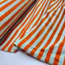 Nicki Stoff Streifen mint orange