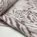 Swafing Emily Jacquard Jersey Stoff Zebra Muster beige braun