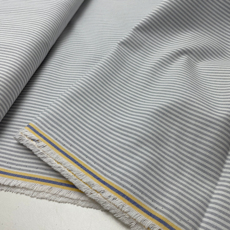 Westfalenstoffe Stoff Lyon Baumwolle Streifen hellgrau