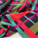 Nerida Hansen Viskose Stoff mit Stretchanteil Webware kariert rot