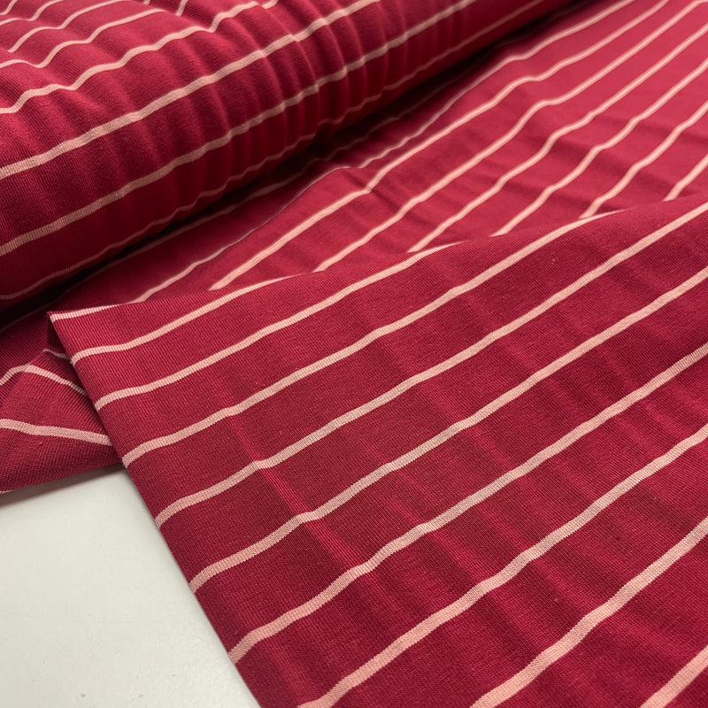 Jersey Stoff Streifen Swafing Isa rot