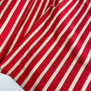 Baumwolle Jersey Stoff Streifen Stripes rot offwhite