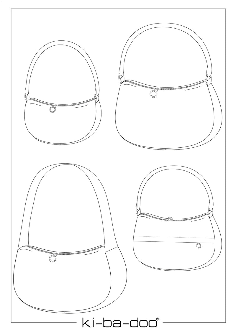 Papierschnittmuster Kibadoo Måne Tasche