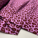 Swafing Cleopatra Jersey Stoff Leo Animalprint beere