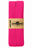 Oakidoki Viskose Jersey-Schrägband uni pink
