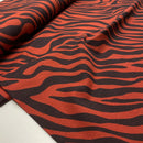 Ilja Fabrics French Terry Sweat Stoff Zebra Muster Animal Print rost