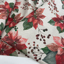 Poppy Christmas Canvas Deco Stoff Weihnachten Weihnachtsstern beige