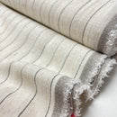 Swafing Landshut Leinen Viskose Stoff Streifen naturweiß schwarz