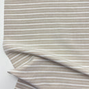 Viskose Leinen Stoff Streifen beige silber