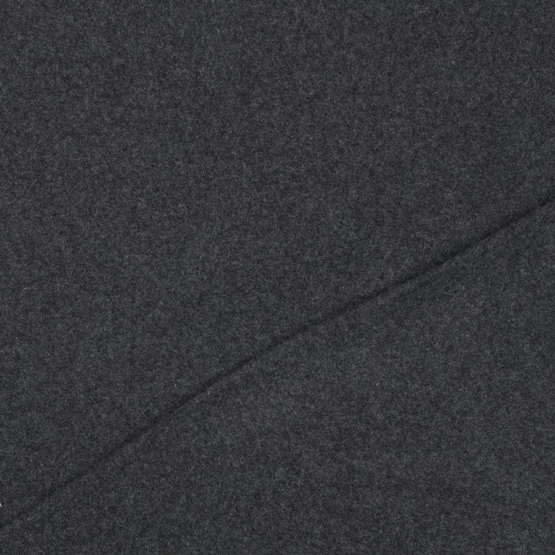 Baumwoll Fleece Stoff uni dunkelgrau