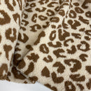 Teddy Plüsch Stoff Jackenstoff Leo beige braun