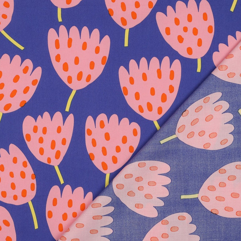 Nerida Hansen Baumwolle Tulpen pink blau