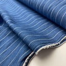 Weiche Baumwolle Jeans Stoff für Bekleidung Streifen Muster blau