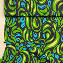 Viskose Crash Stoff Webware Muster blau