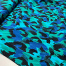 Viskose Stoff Webware Animal Print blau