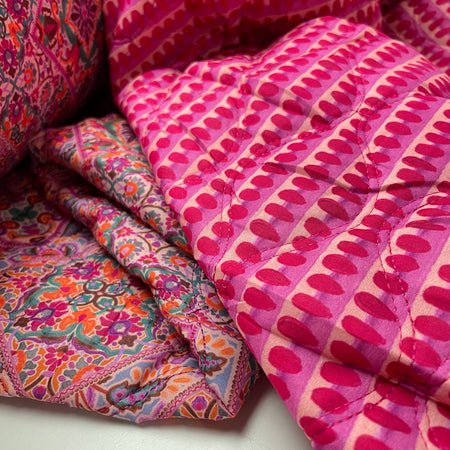 Jacken Baumwolle Voile Stepp Stoff Stepper pink