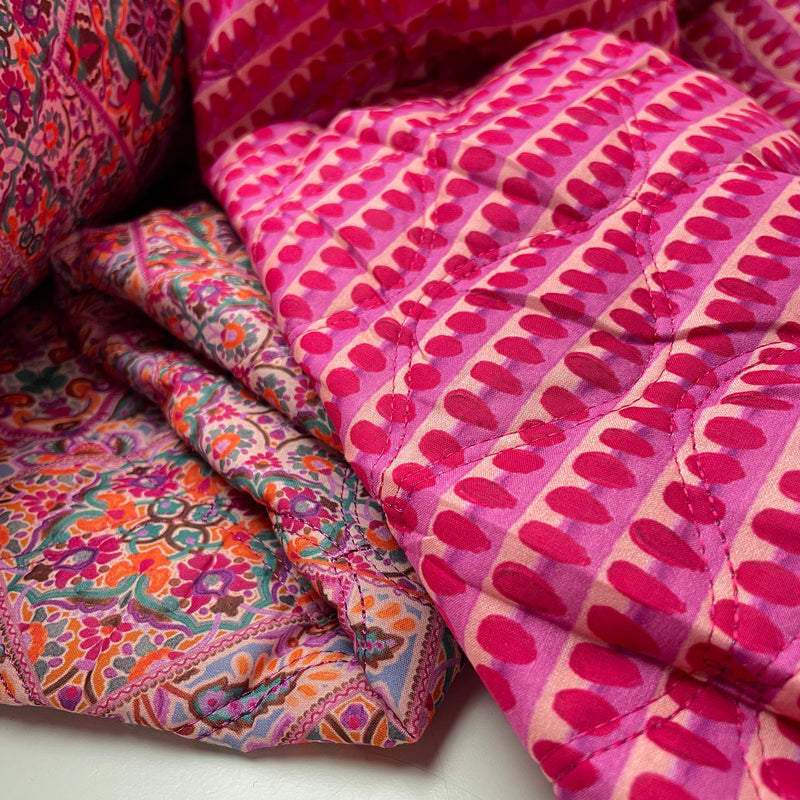 Jacken Baumwolle Voile Stepp Stoff Stepper pink