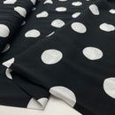 Viskose Stoff Webware Punkte Dots schwarz
