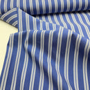 Weiche Baumwolle Stoff für Bekleidung Streifen Muster blau