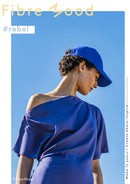 Fibre Mood Viskose Leinen Stoff uni blau lila