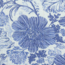 Swafing Thea Musselin Stoff Double Gauze Baumwolle Blumen blau