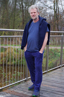 Jersey Stoff Streifen Swafing Isa blau