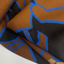 Toptex Viskose Crepe Stoff Blumen braun schwarz