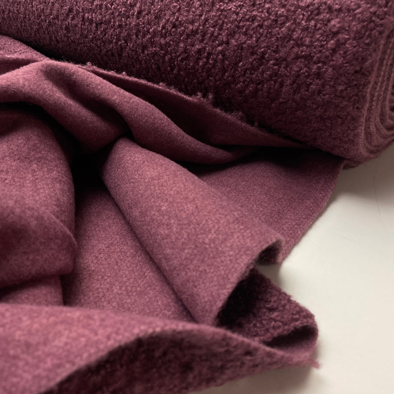 Boucle Stoff Jackenstoff mauve