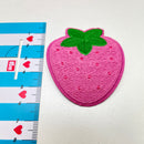 Aufnäher Applikation - Zum Aufbügeln - Erdbeere rosa