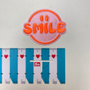 Aufnäher Applikation - Zum Aufbügeln - Smile Neon