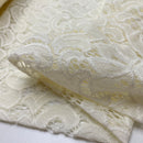 Spitzenstoff Spitze Stoff weißgelb