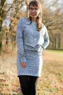 Swafing Autumn Damask Jersey Stoff by Bienvenido Colorido blau
