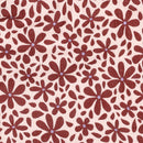 Musselin Stoff Double Gauze Baumwolle Blumen braun