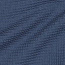 Waffelpiqué Stoff uni blau Cotton Waffle