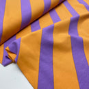 Mies & Moos French Terry Sweat Stoff quergestreift orange lila