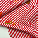 Ilja Summer Poplin Baumwolle Stoff Streifen rot