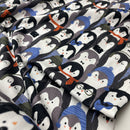 Poppy angerauter Soft Sweat Stoff Winter Pinguin