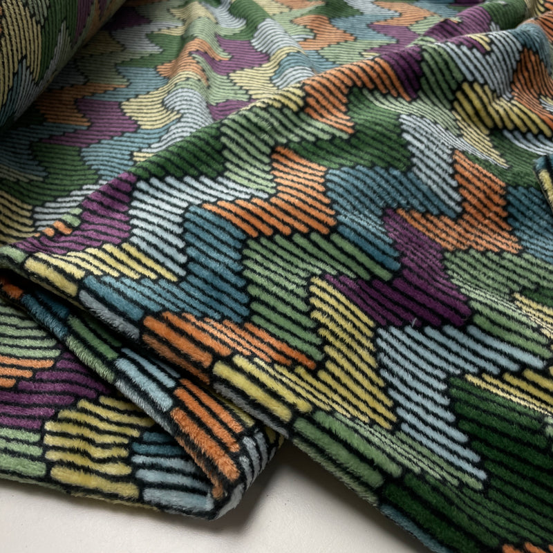 Polar Fleece Stoff Muster bunt