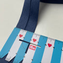 1 Meter Double Gauze Schrägband - 30mm - blau