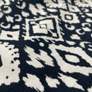Viskose Crinkle Stoff Webware Muster schwarz